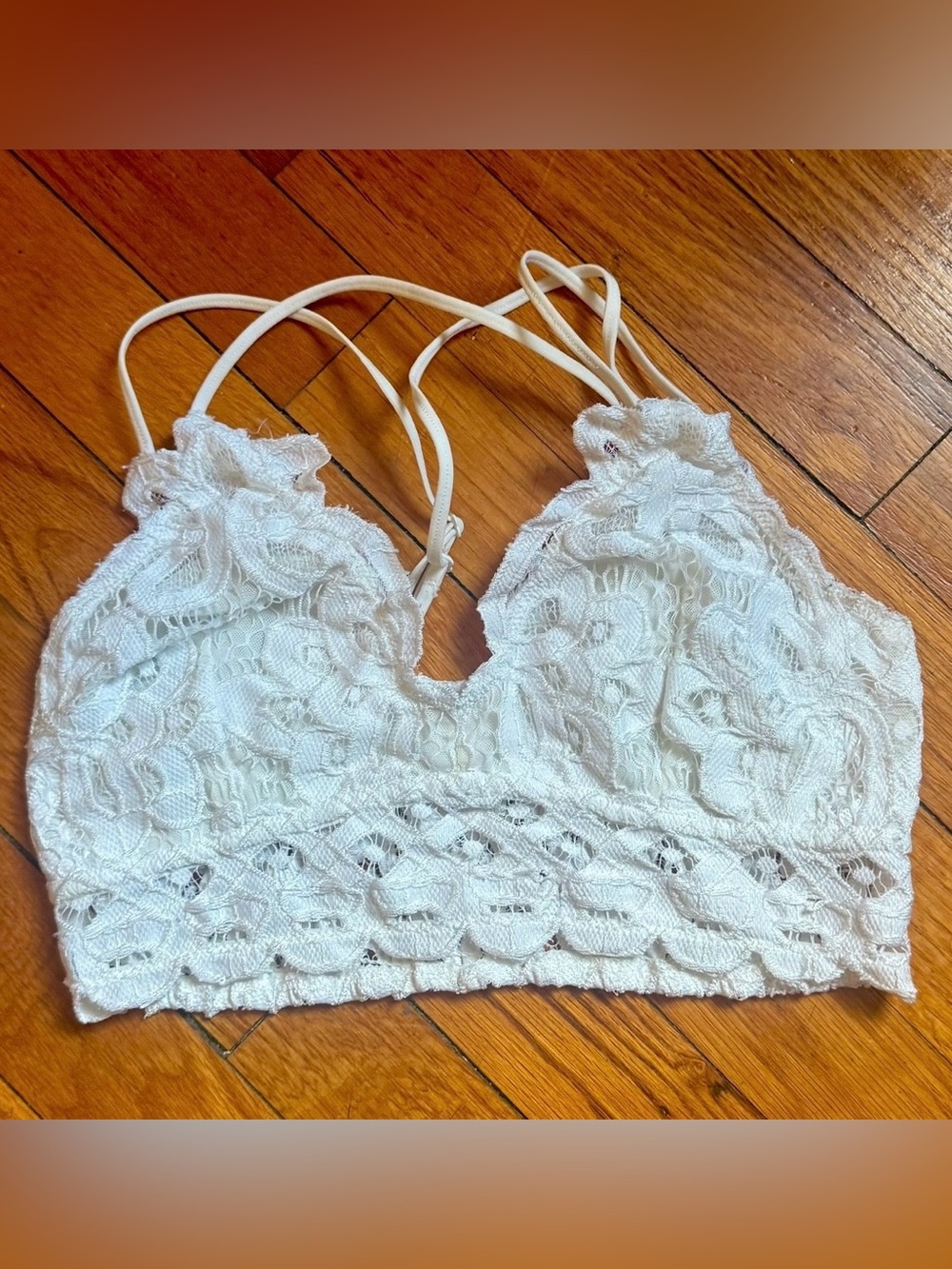 Free People White Lace Bralette